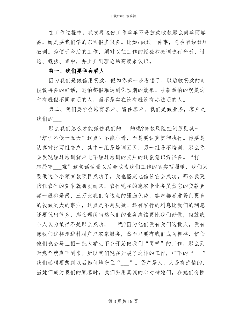 2024年贷款工作总结_第3页