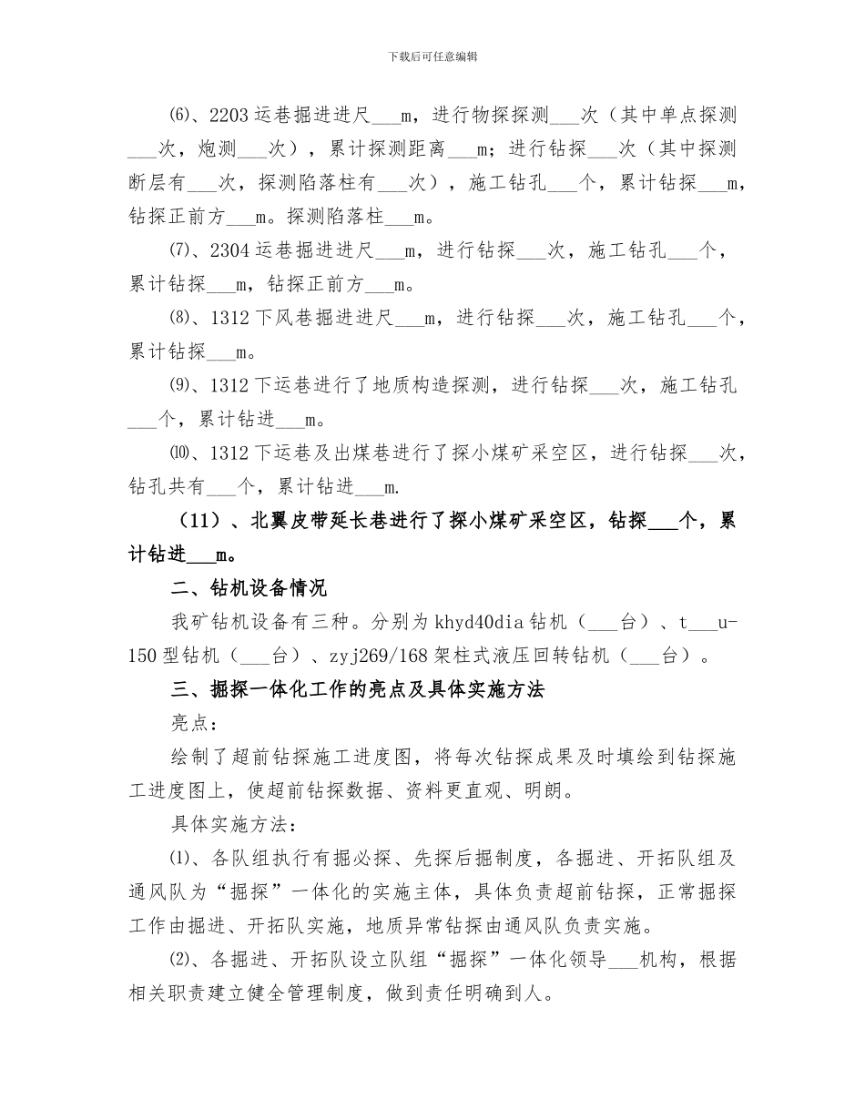 2024年超前钻探工作总结_第2页