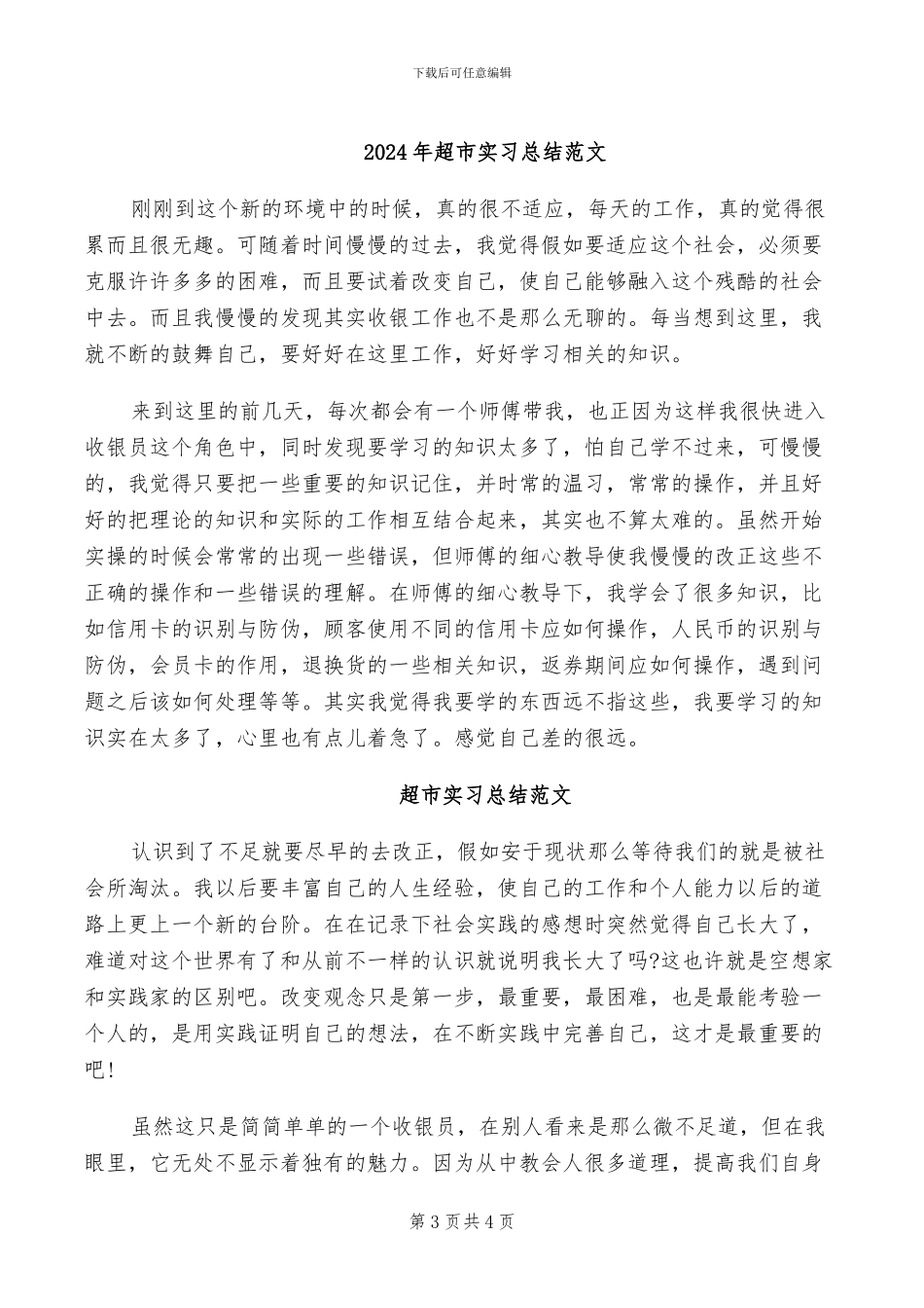 2024年超市实习总结_第3页