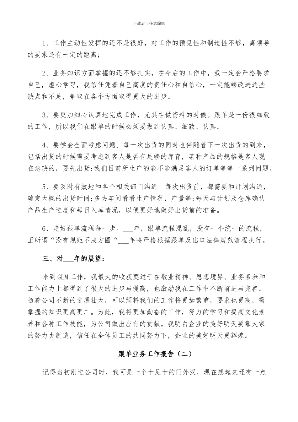 2024年跟单业务工作总结_第2页