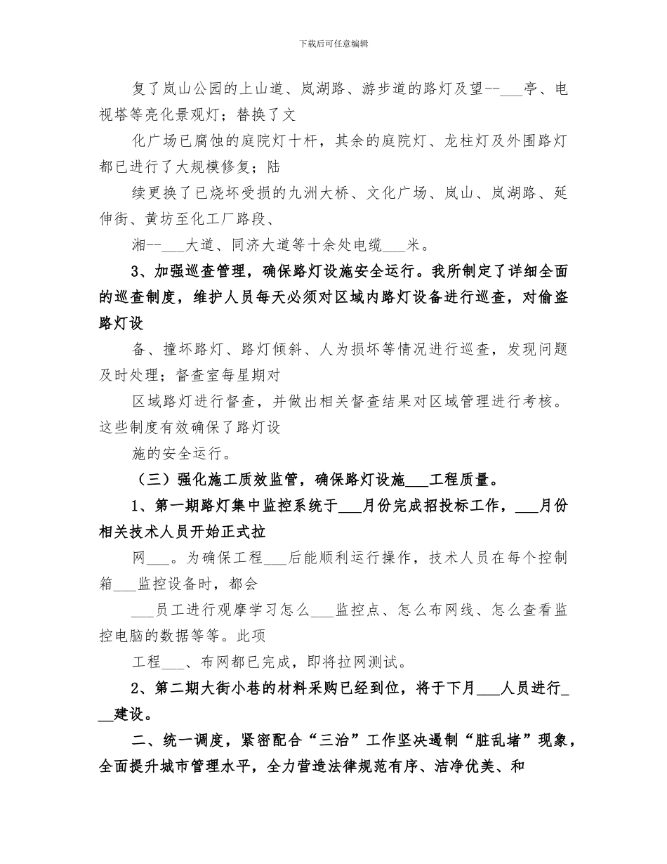 2024年路灯管理所年终工作总结_第2页