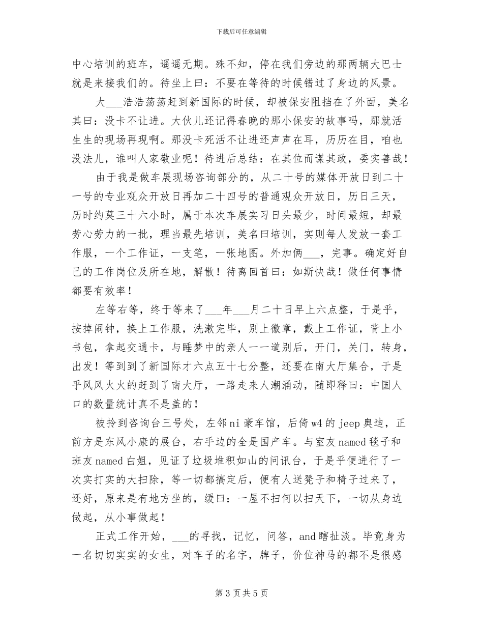 2024年车展实习总结_第3页