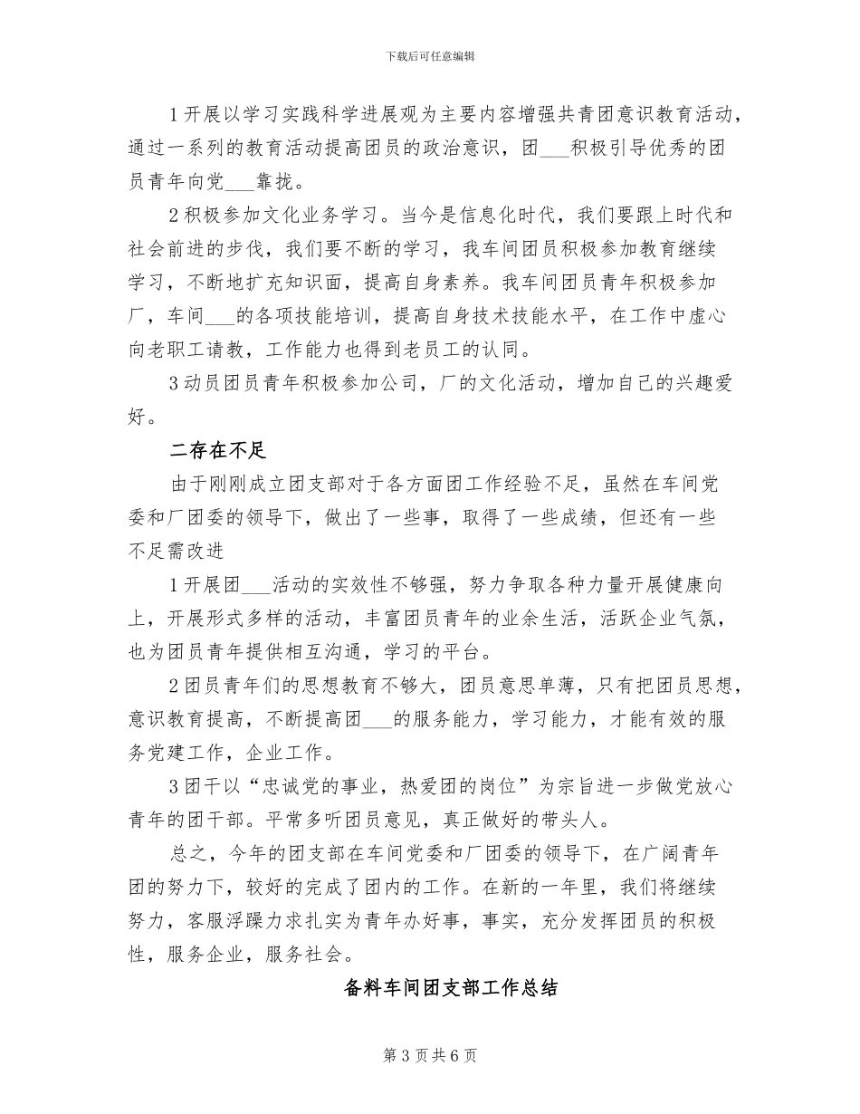 2024年车间团支组青年工作总结_第3页