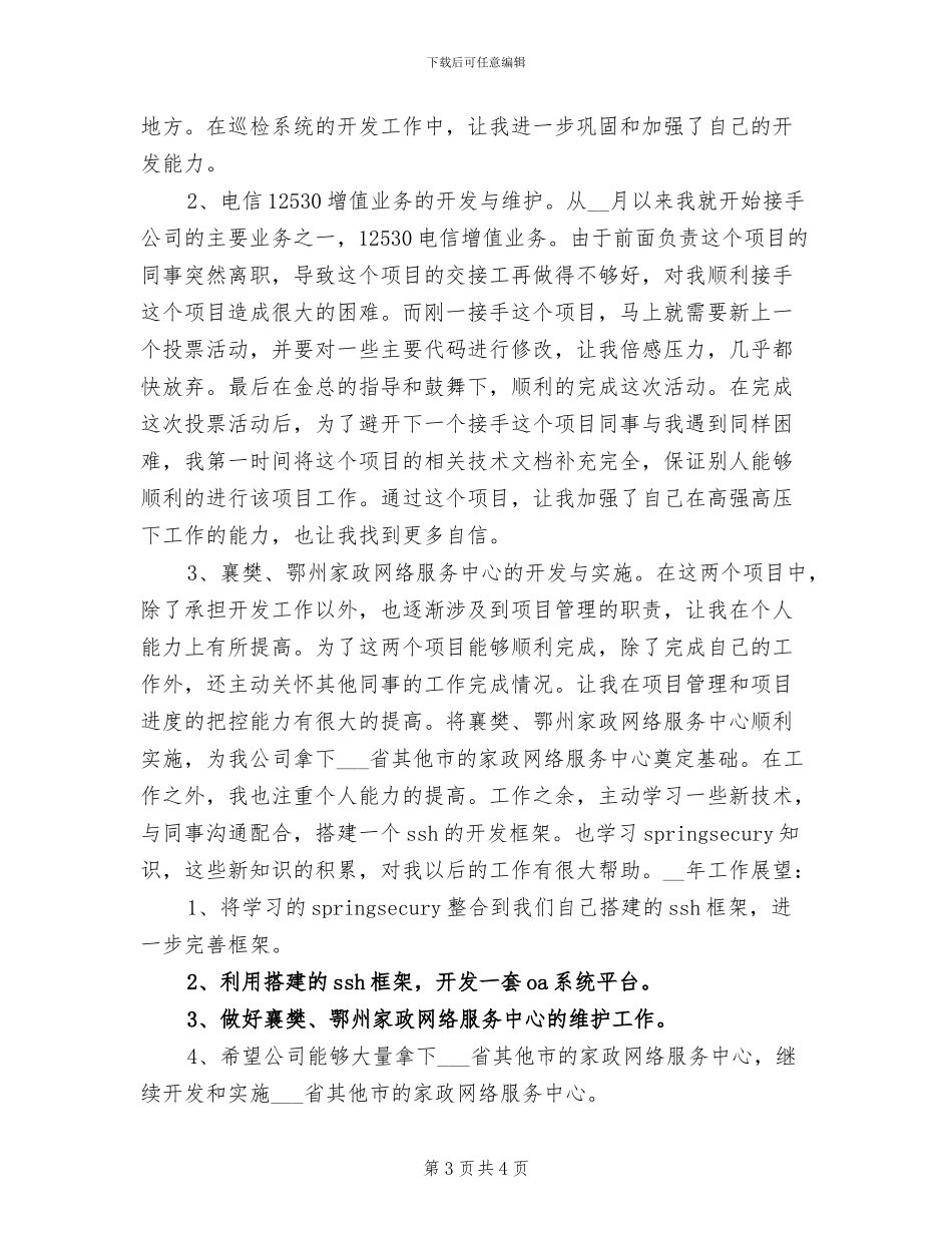 2024年软件开发年终个人工作总结_第3页