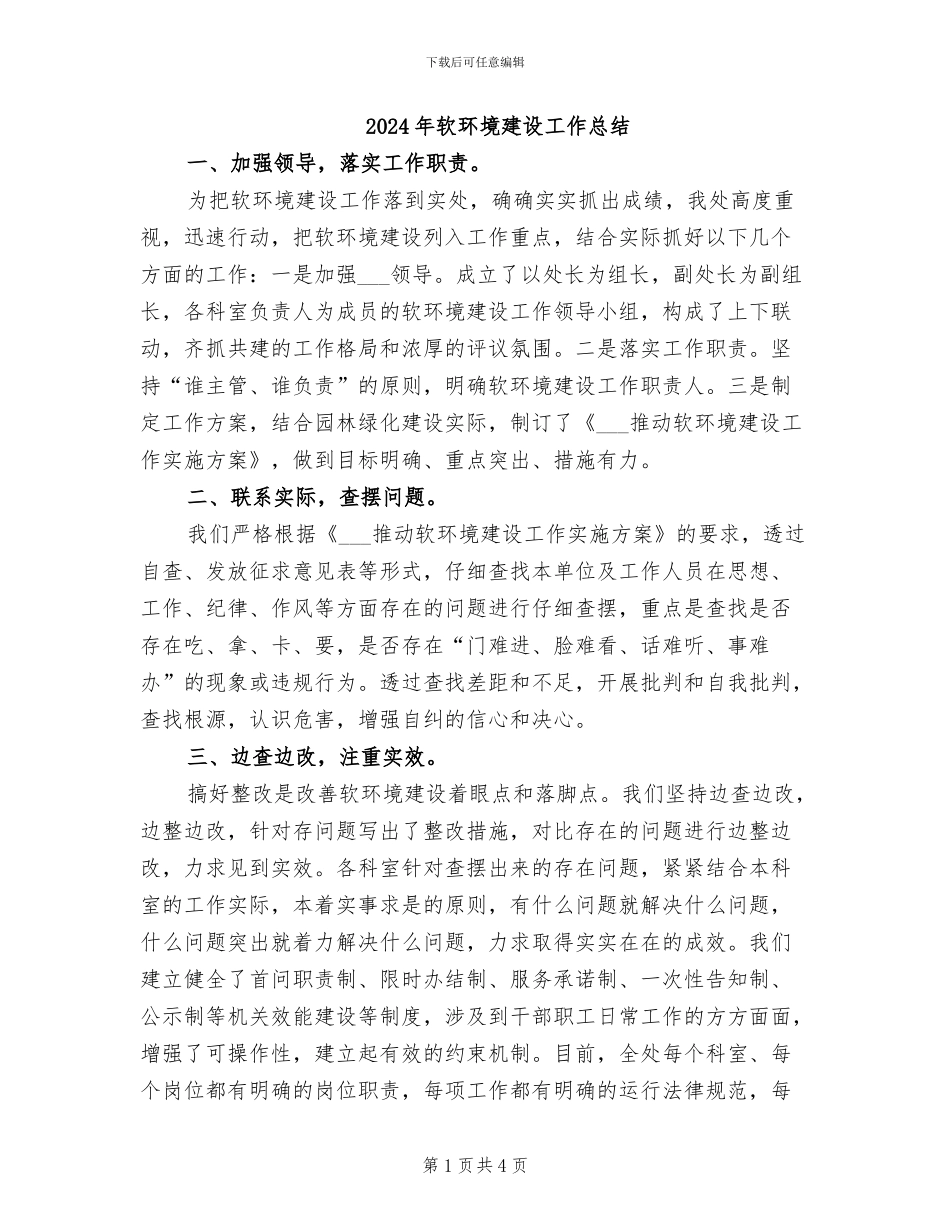 2024年软环境建设工作总结_第1页