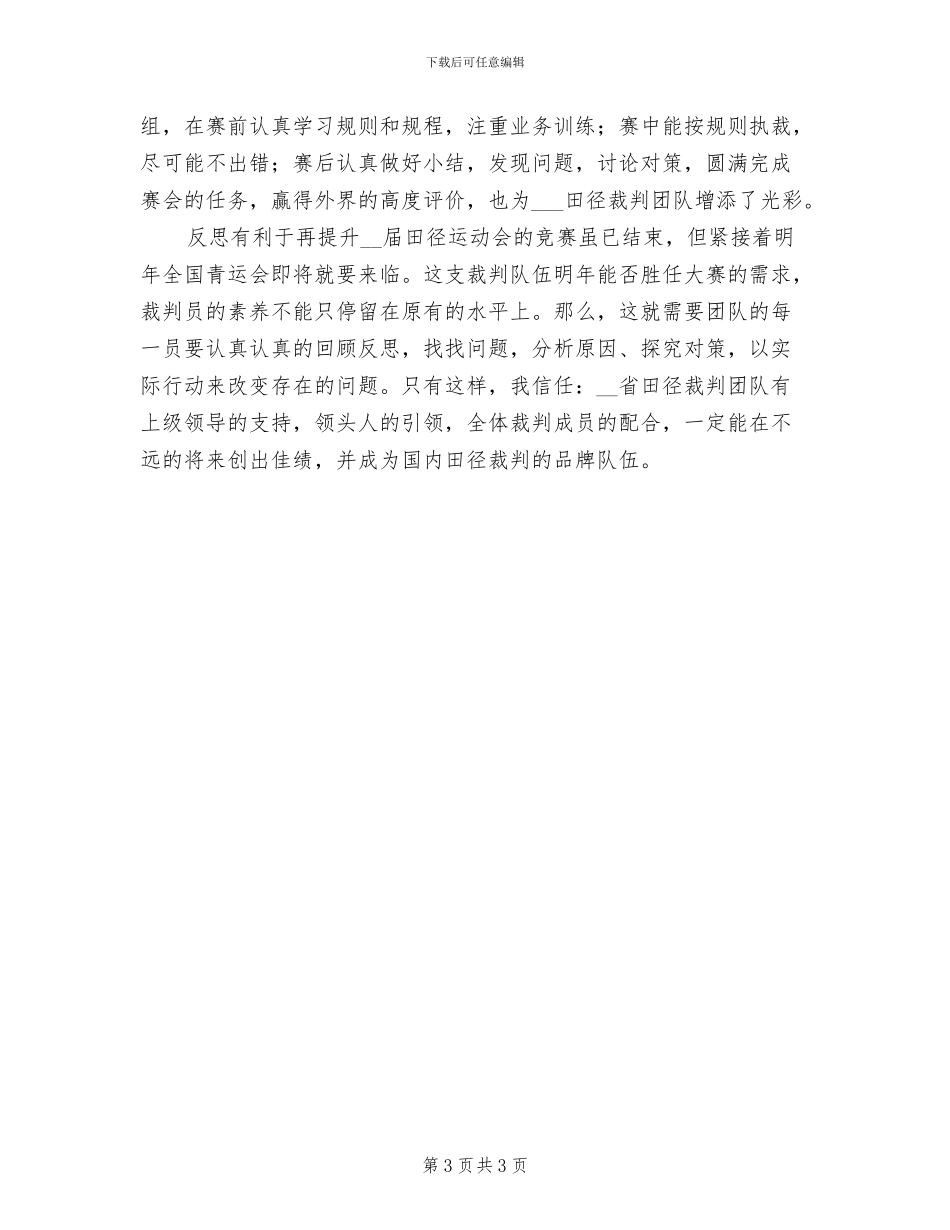 2024年运动会田径比赛全能项目裁判工作总结_第3页