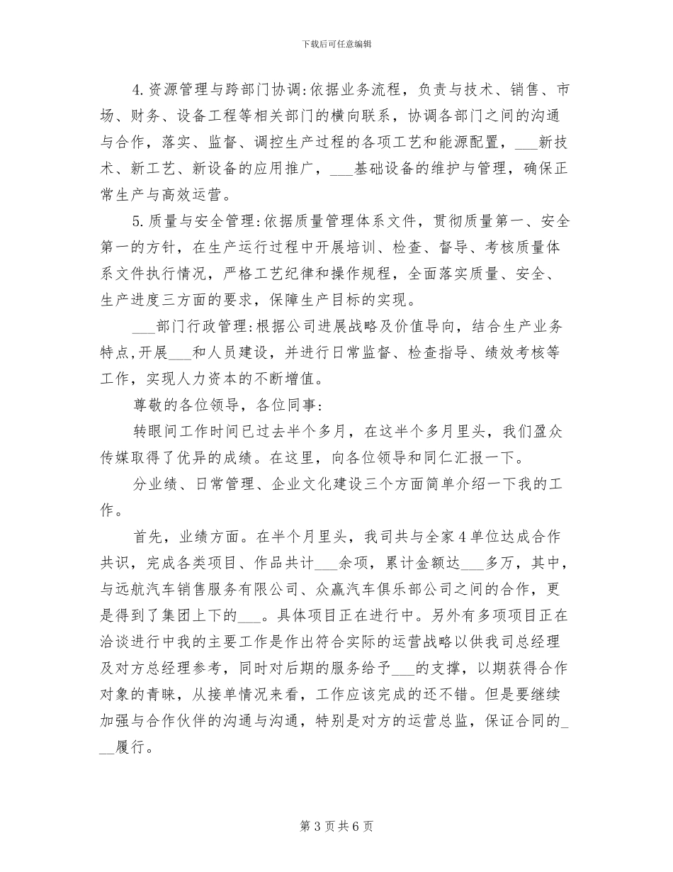 2024年运营总监年度总结_第3页