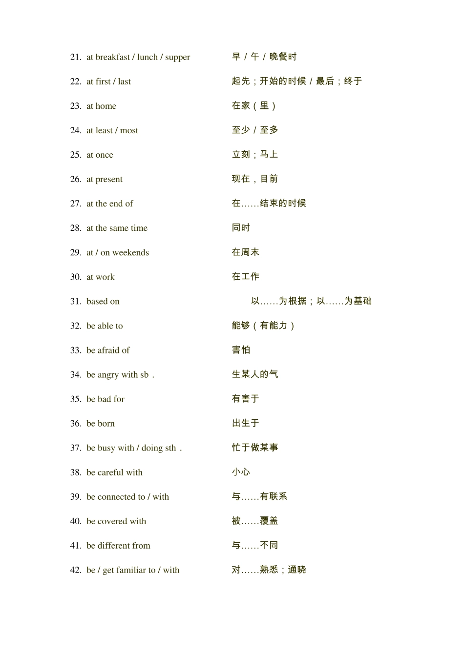 天津中考必背词组全_第2页