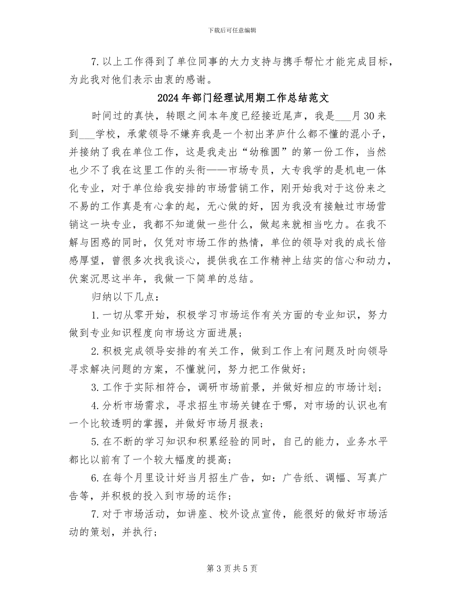 2024年部门经理试用期工作总结_第3页
