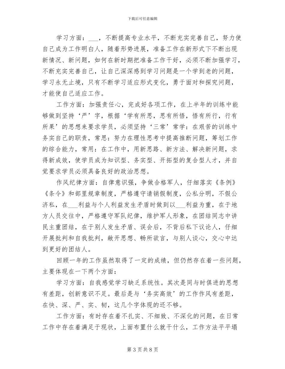 2024年部队个人年终工作总结最新_第3页