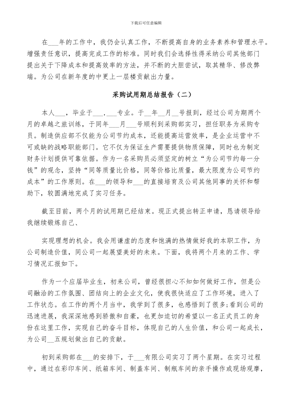 2024年采购试用期个人工作总结_第3页