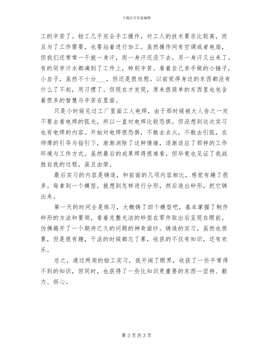 2024年钳工实习工作优秀总结范文_第3页