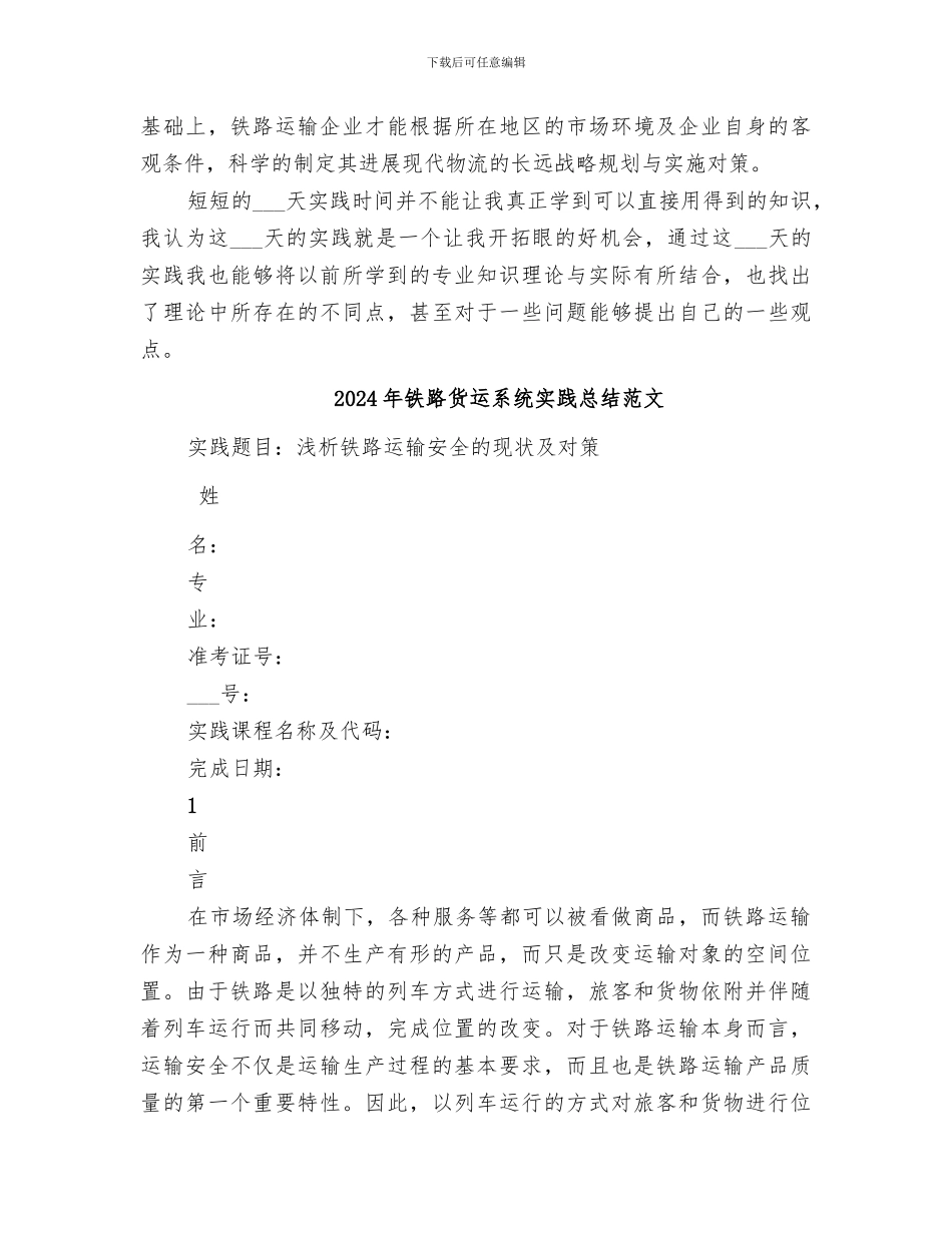 2024年铁路货运系统实践总结_第3页