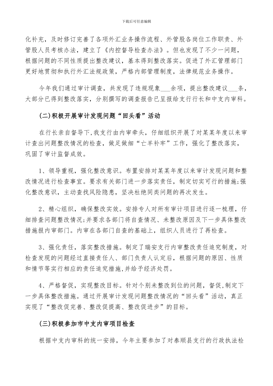 2024年银行内部审计工作总结及计划范例_第3页