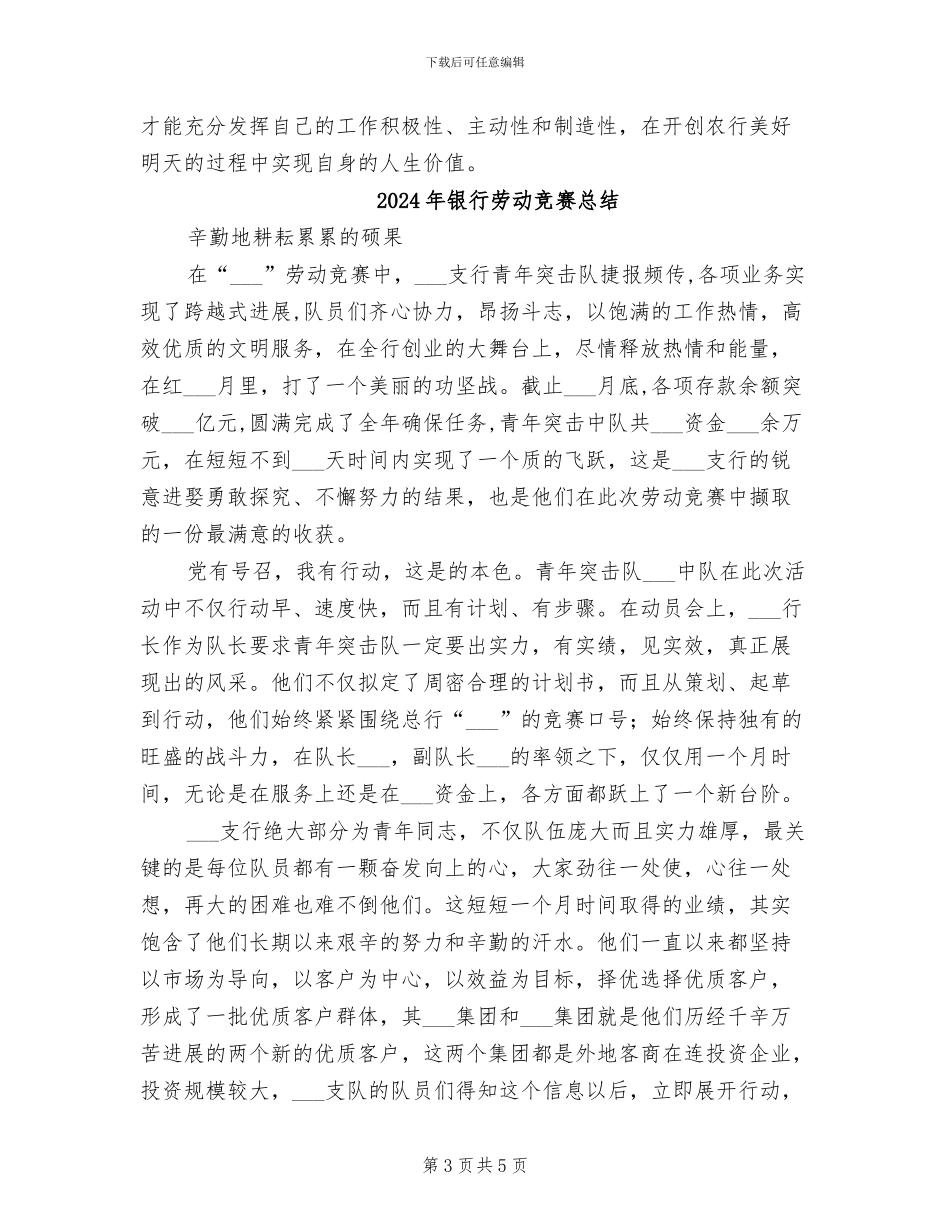 2024年银行助理经济师年度个人工作总结_第3页