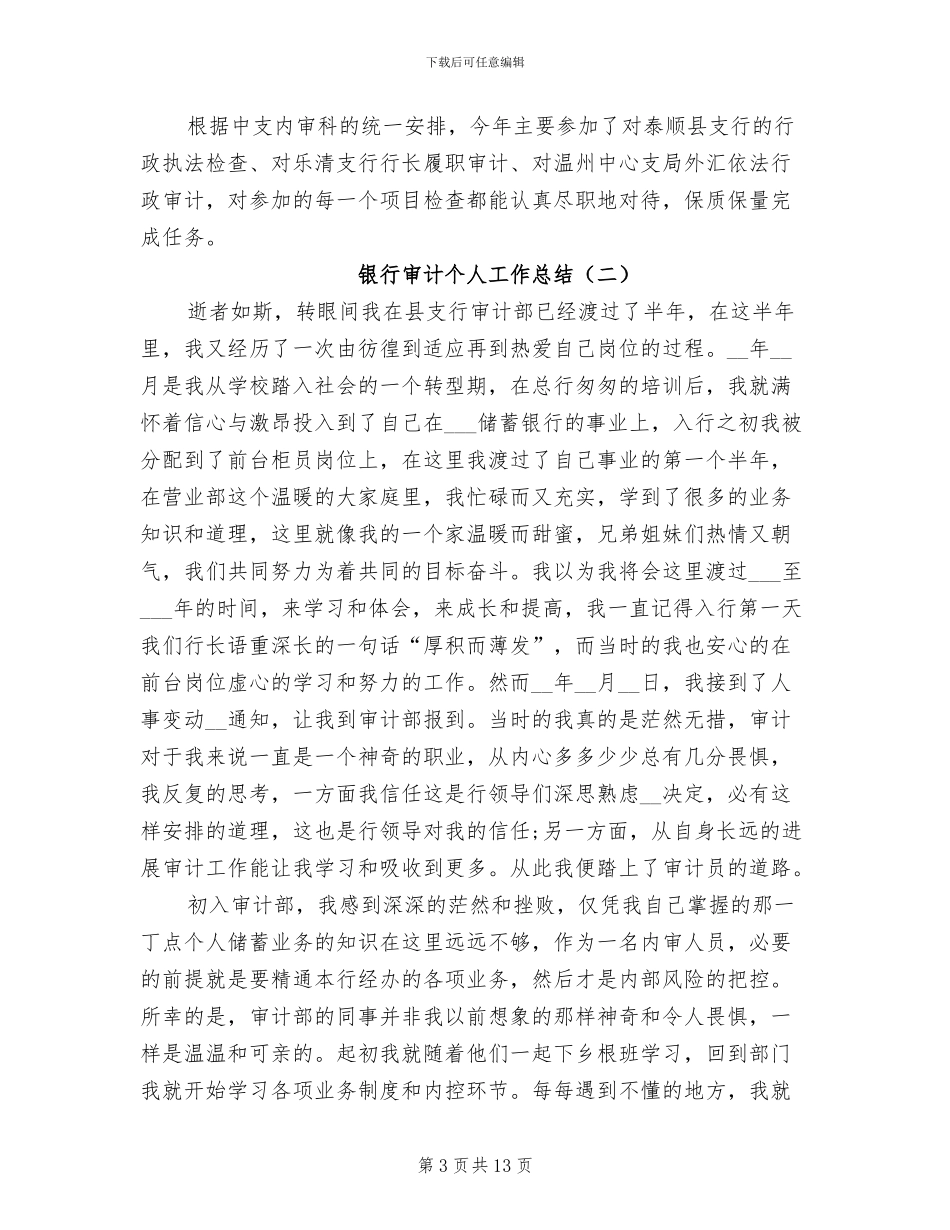 2024年银行审计个人总结_第3页