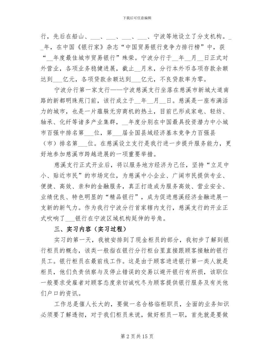 2024年银行柜员年终总结实习报告_第2页