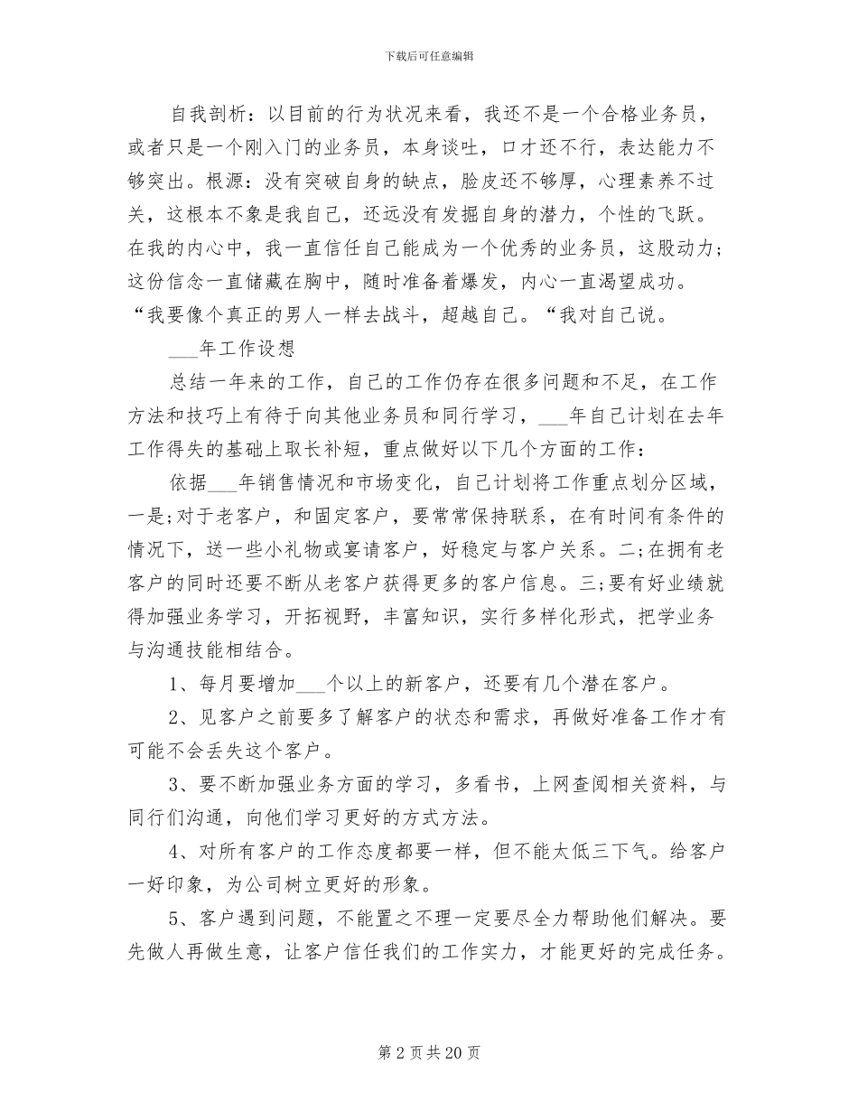 2024年销售业务员精选工作总结_第2页