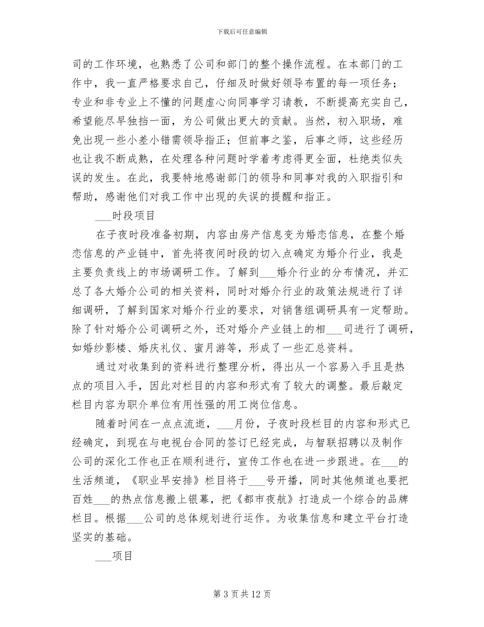 2024年销售助理试用期转正总结_第3页