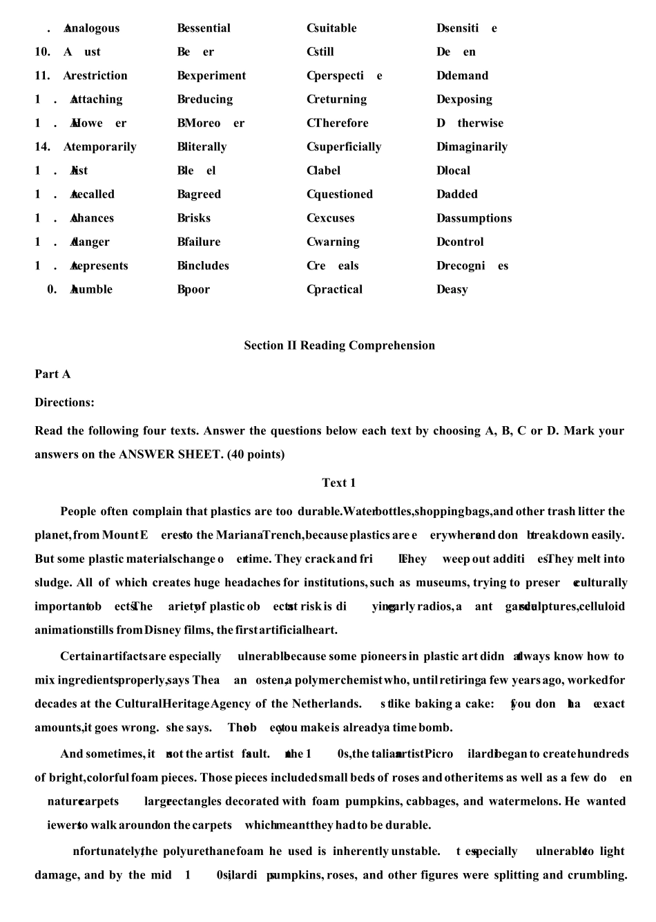2022考研英语一真题+答案_第2页