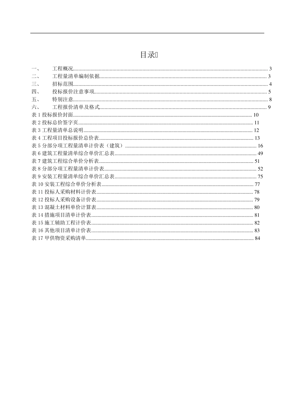 20MWp光伏项目工程量清单编制说明及清单格式_第2页