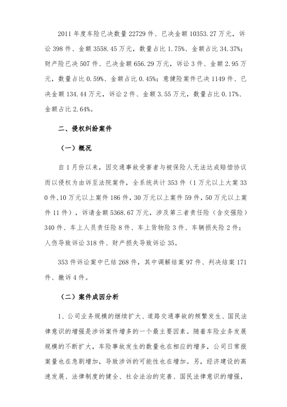 20XX年度XX分公司诉讼案件总结报告_第2页