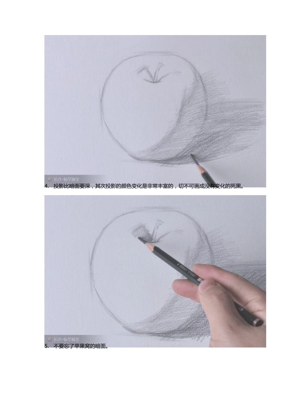 20个步骤教你如何怎么样画正立侧立苹果的明暗素描(超经典)_第3页