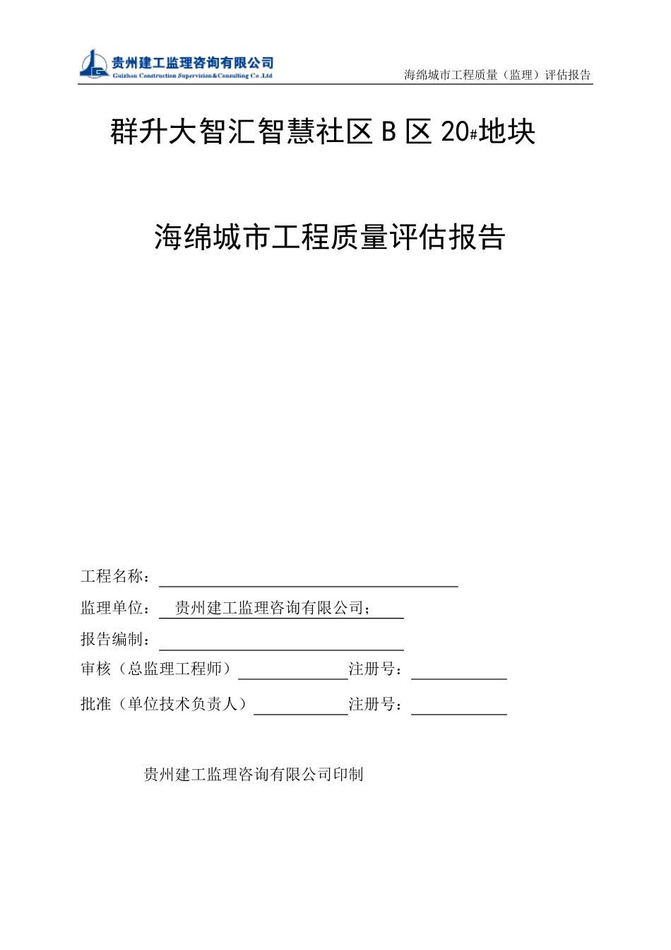 20地块海绵城市建设评估报告(监理)_第1页