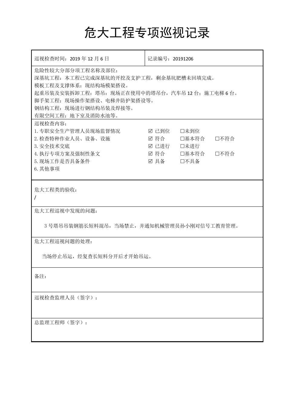 21项目危大工程专项巡视记录2019.12_第3页