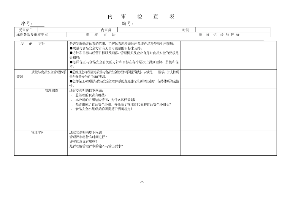 220009000一体化内审表_第2页