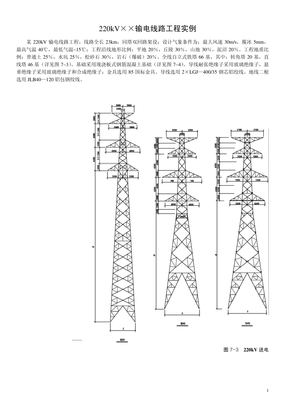 220kv线路清单案例_第1页