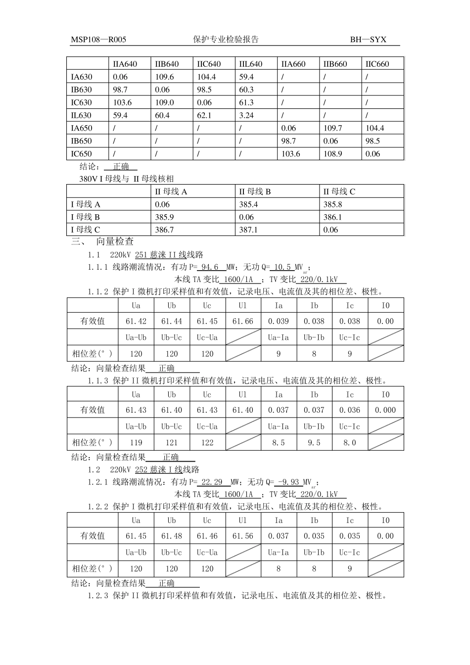 220k变电站试运行检验报告1_第3页
