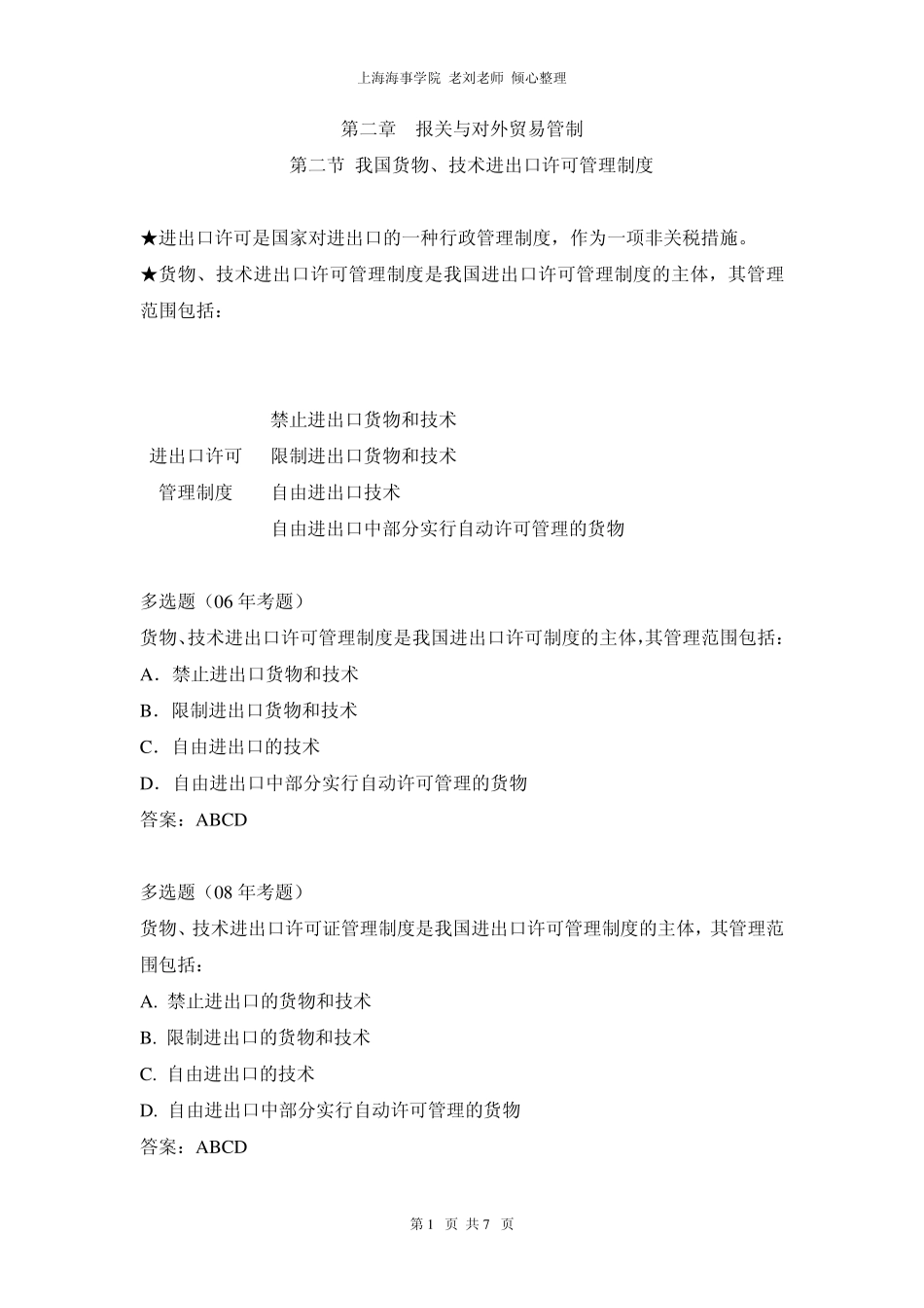 22我国货物、技术进出口许可管理制度_第1页