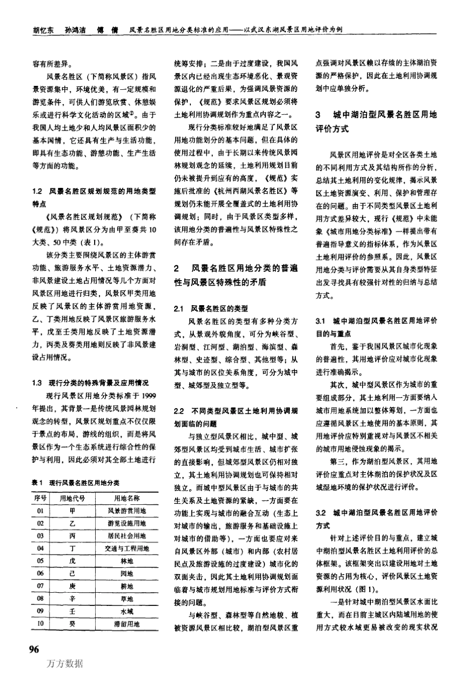 22风景名胜区用地分类标准的应用——以武汉东湖风景区用地评价为例_第2页