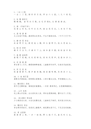 23岁小孩古诗词100首
