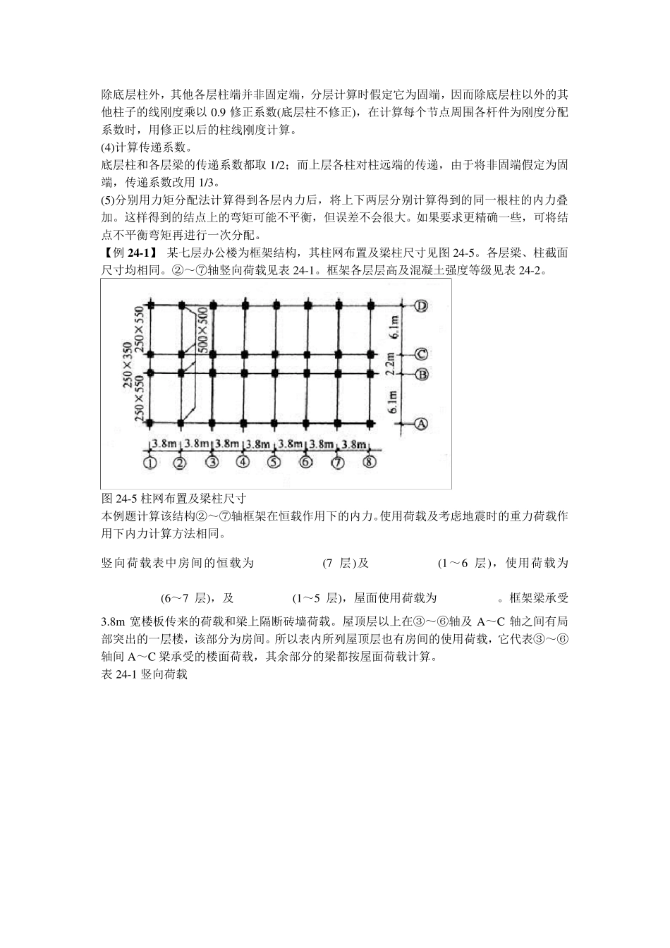 24.2在竖向荷载作用下框架内力的近似计算——分层计算法_第2页