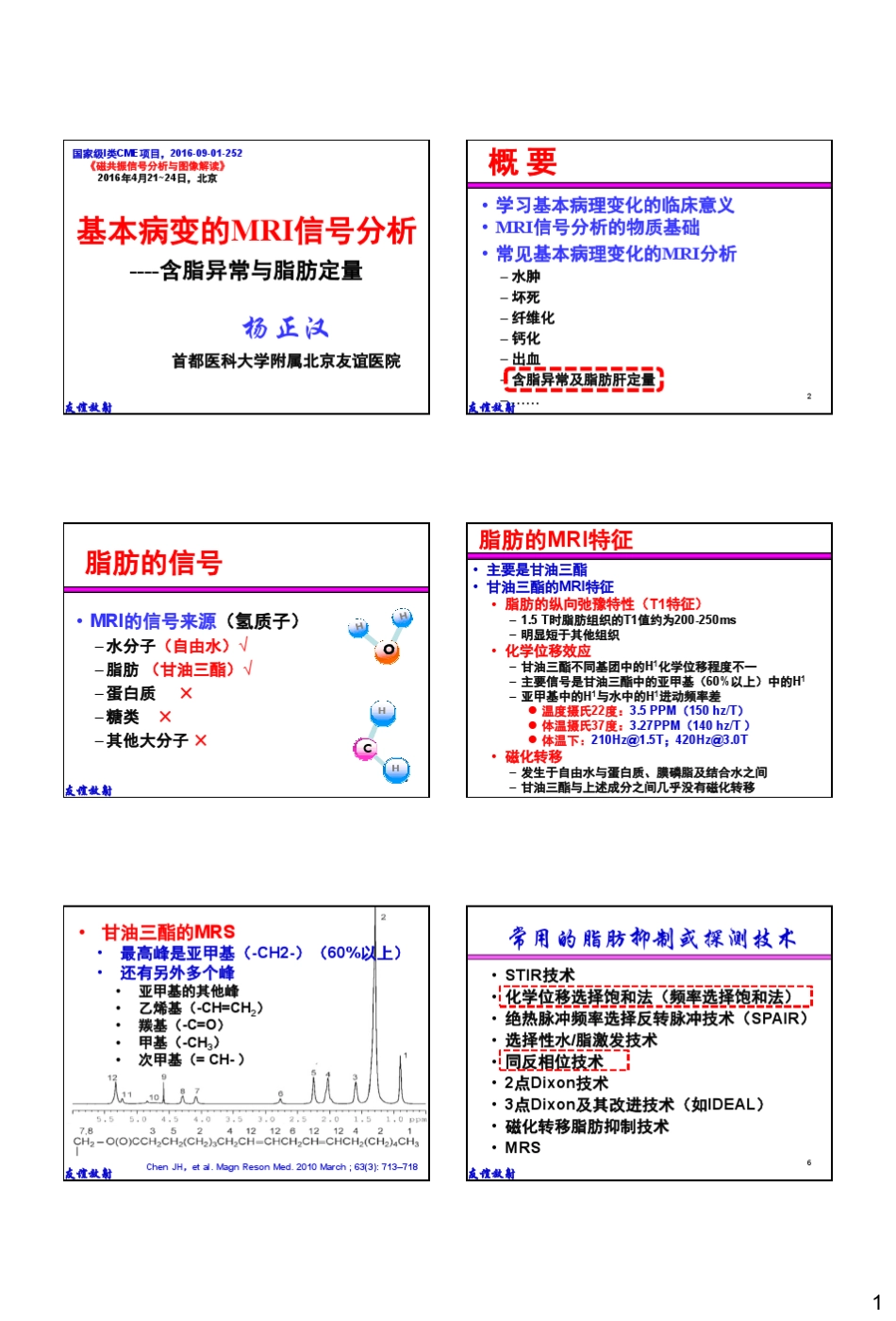 24.基本病变的MRI信号分析：含脂异常与脂肪定量_杨正汉_第1页