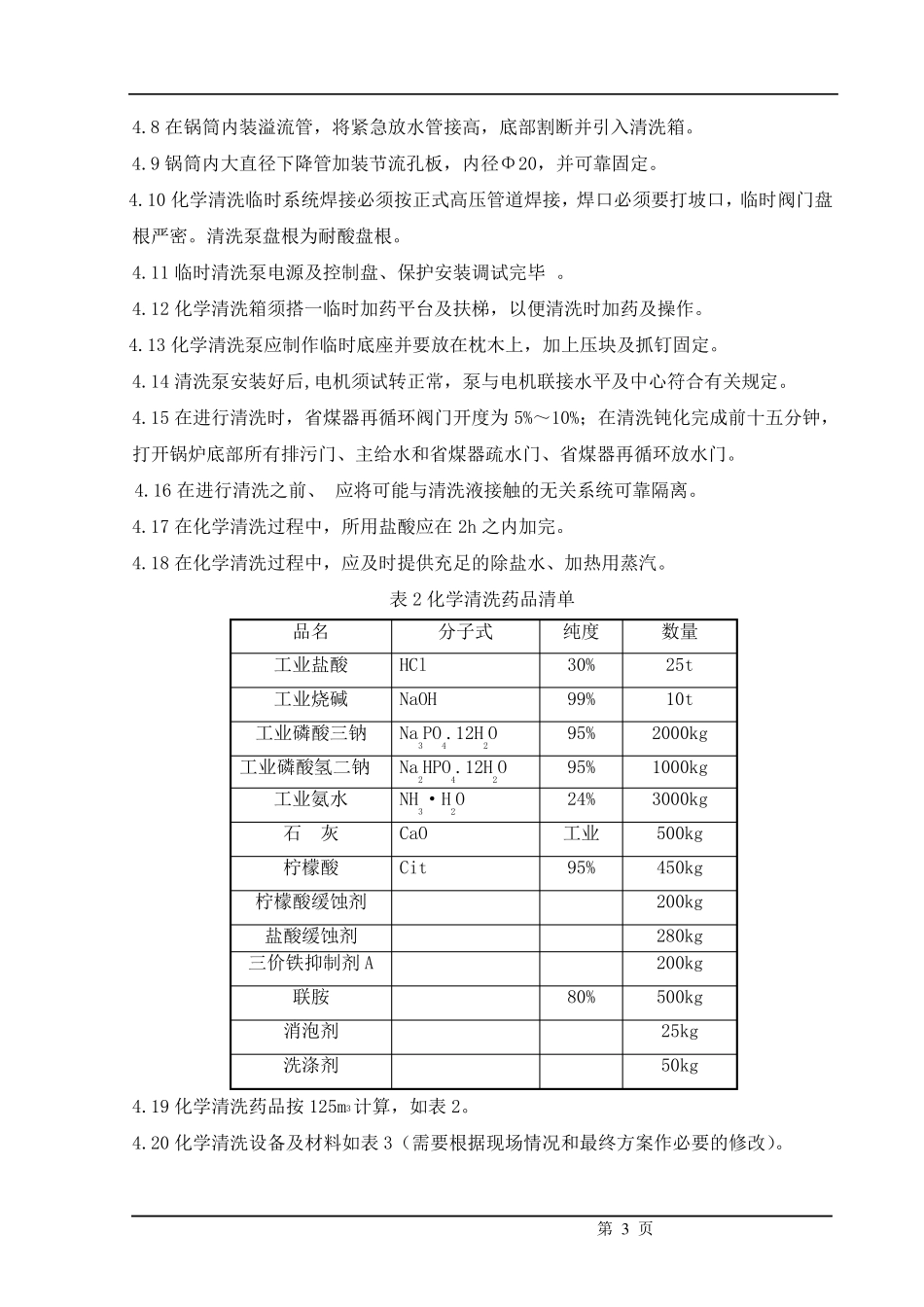 240t循环流化床锅炉酸洗方案_第3页