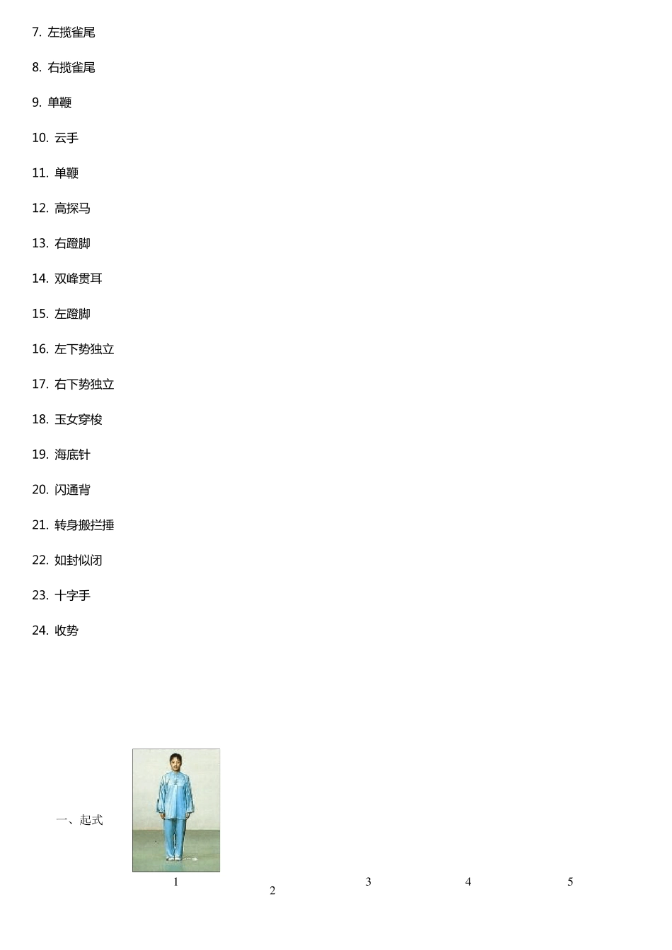 24式简化太极拳拳谱_第2页