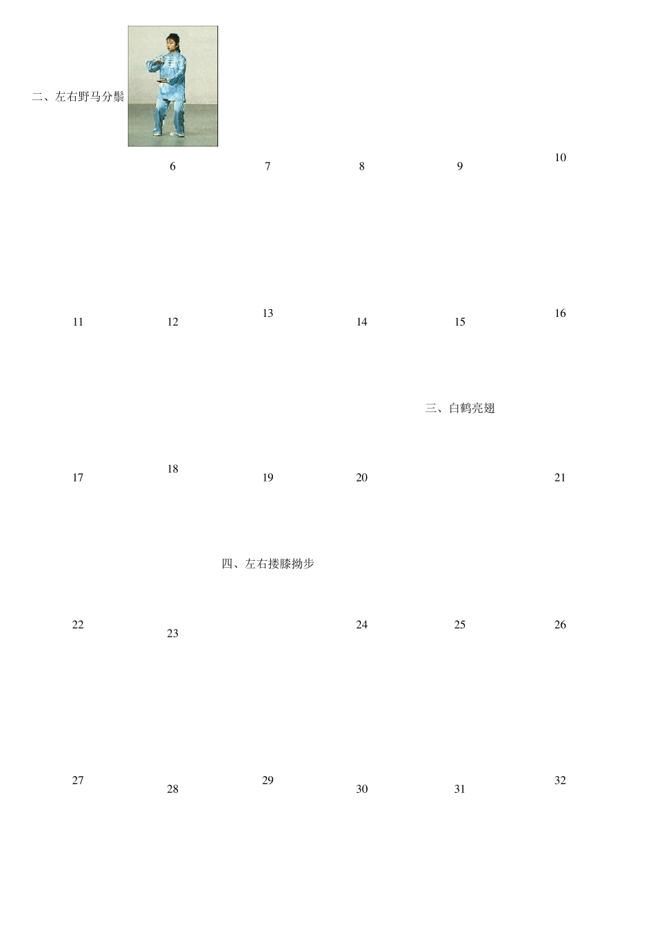 24式简化太极拳拳谱_第3页