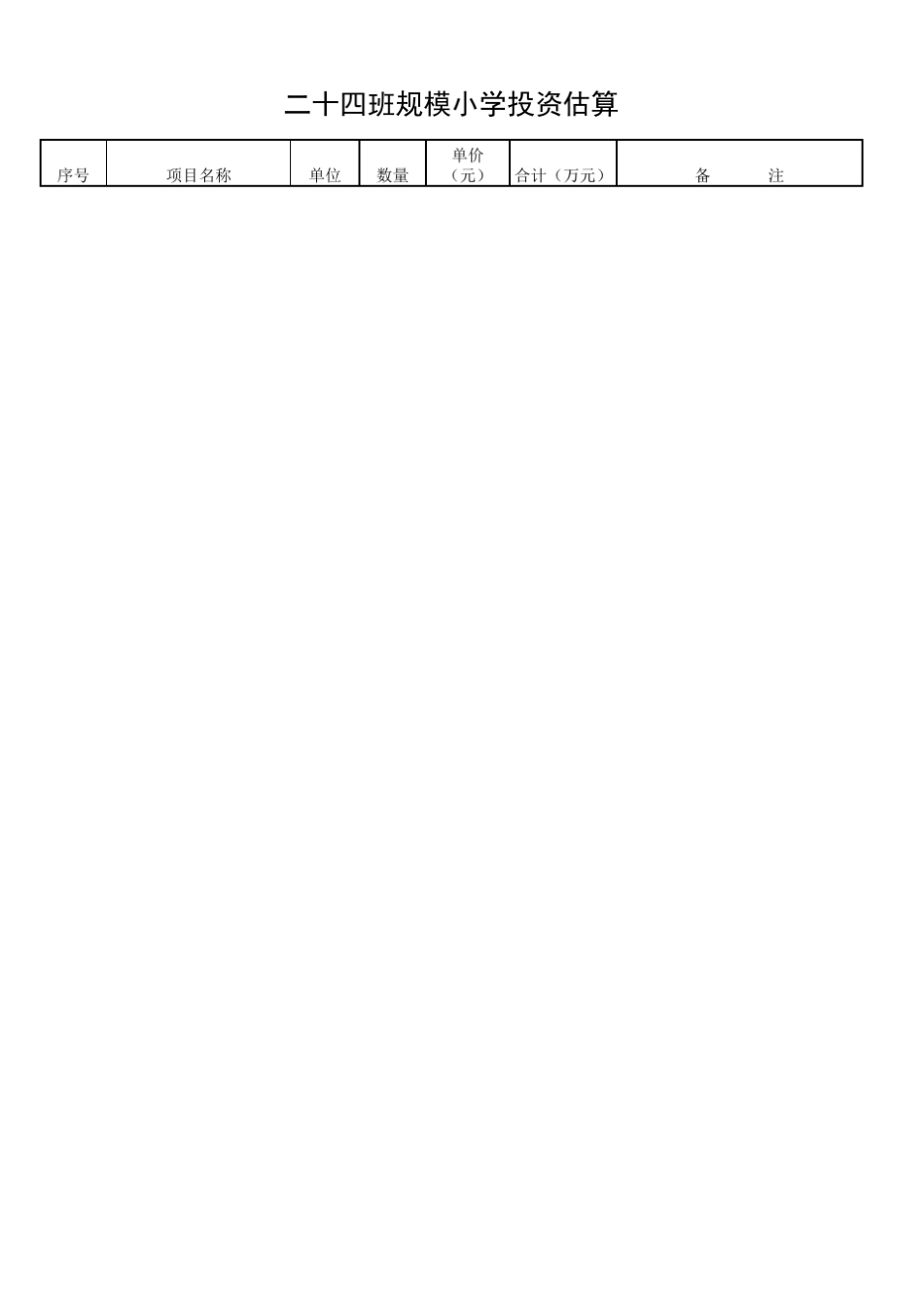 24班小学投资估算_第3页