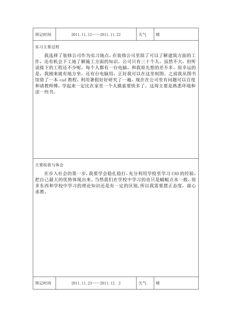 24篇绘图员实习周记_第1页