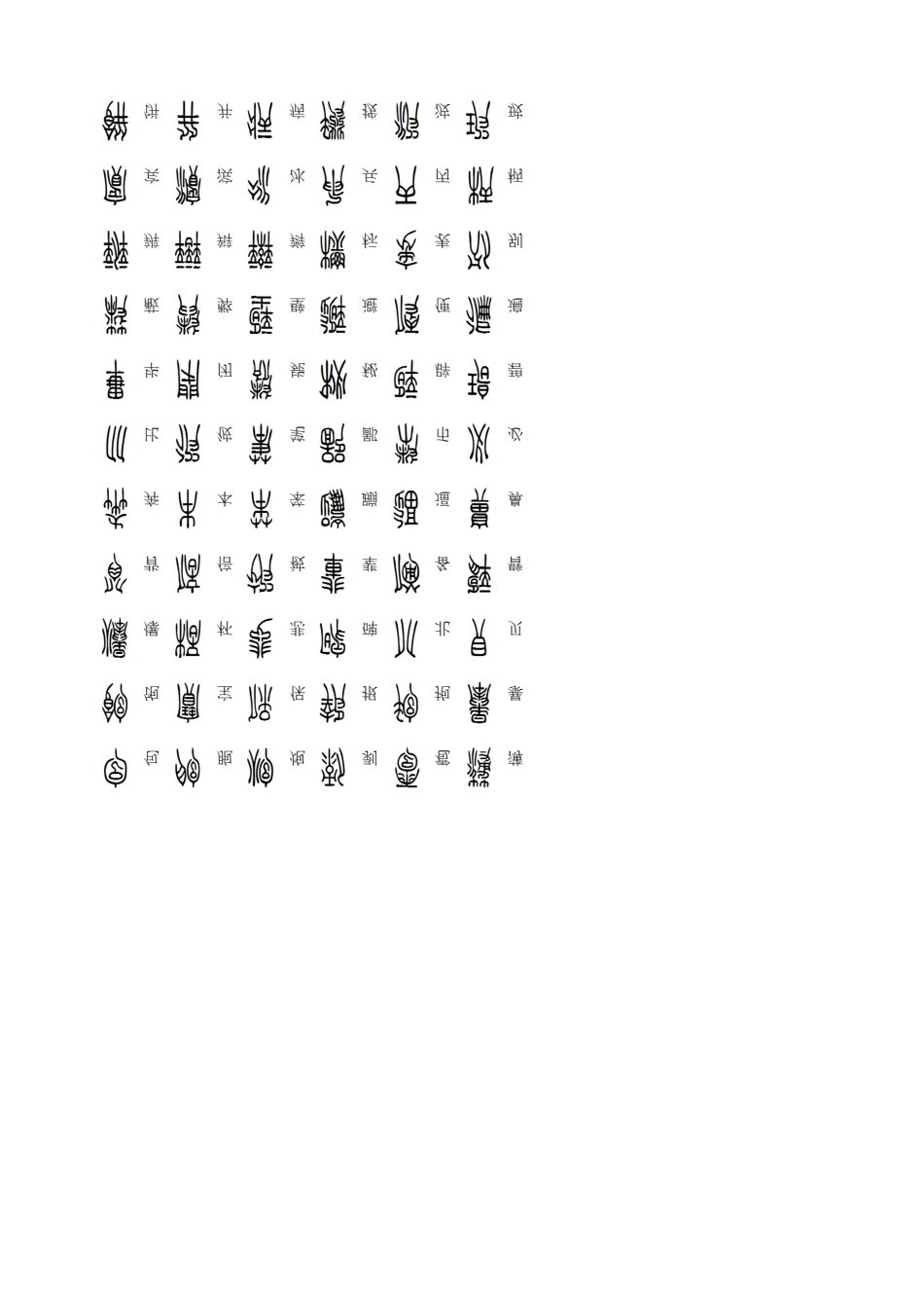 2500个常用汉字方正小篆体_第2页
