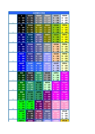 256种颜色