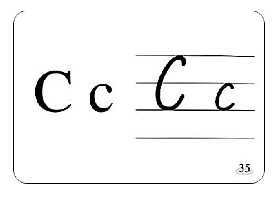 26个英文字母印刷体和书写体字母卡片(A4纸大小)_第3页