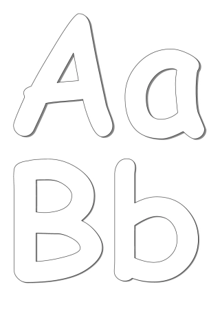 26字母大小写空心