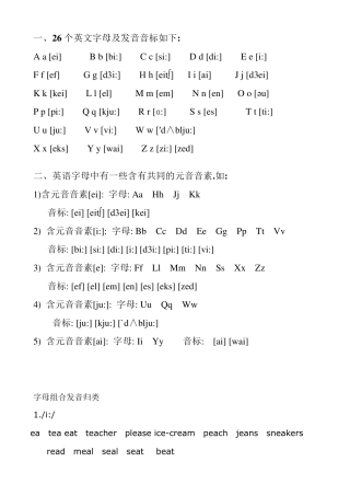 26英文字母正确读音绝对适合英语初学