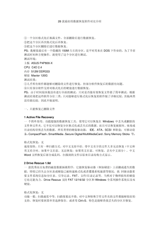 28款最好的数据恢复软件对比介绍
