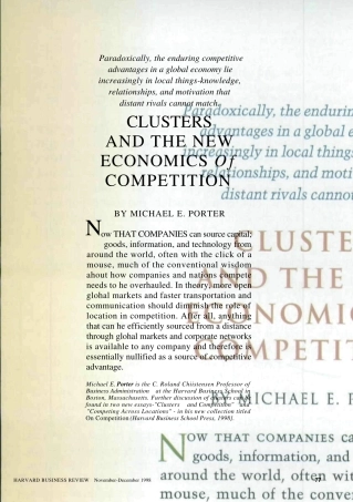 28群落和新竞争经济学ClustersandtheNewEconomicsofCompetition