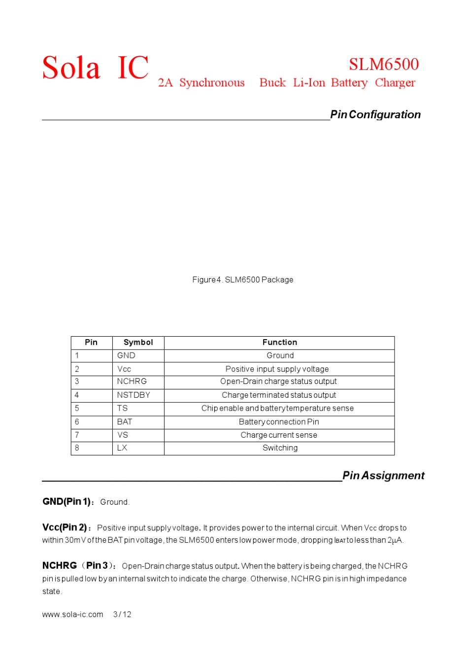 2A充电IC,2A单节锂离子电池充电管理IC,SLM6500_第3页